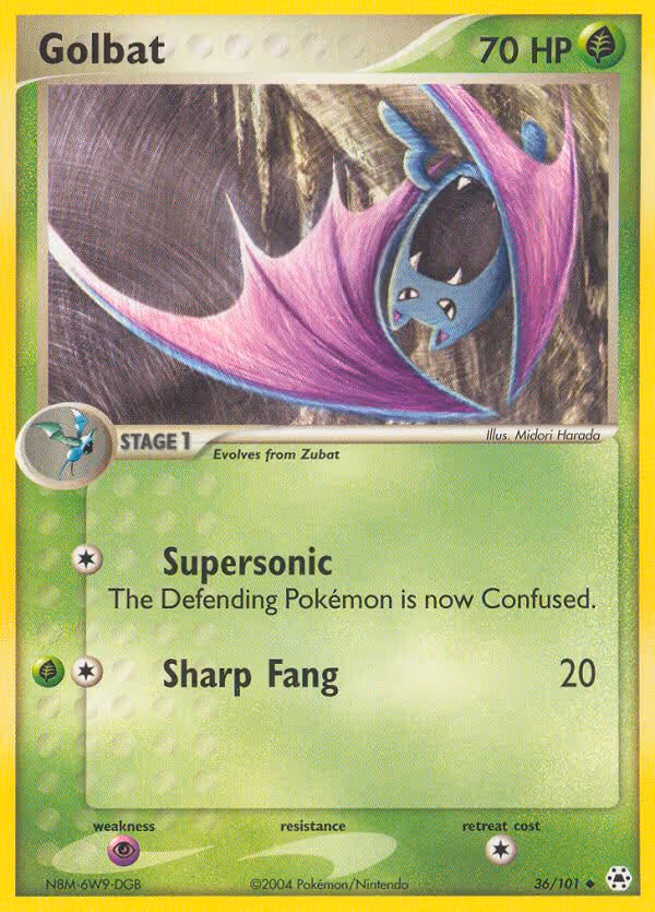 Golbat 36/101 Pokemon card