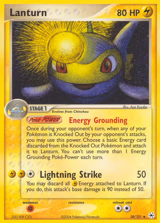 Lanturn 38/101 Pokemon card
