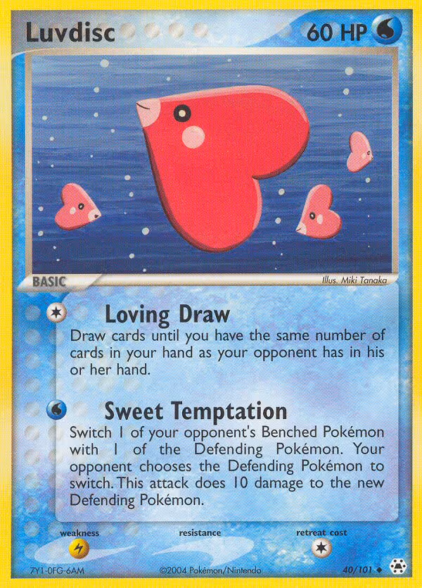 Luvdisc 40/101 Pokemon card