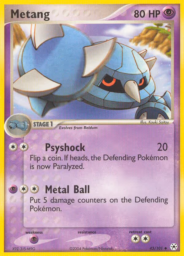 Metang 43/101 Pokemon card