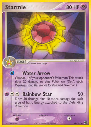 Starmie 49/101 Pokemon card