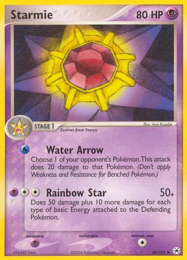 Starmie 49/101 Pokemon card
