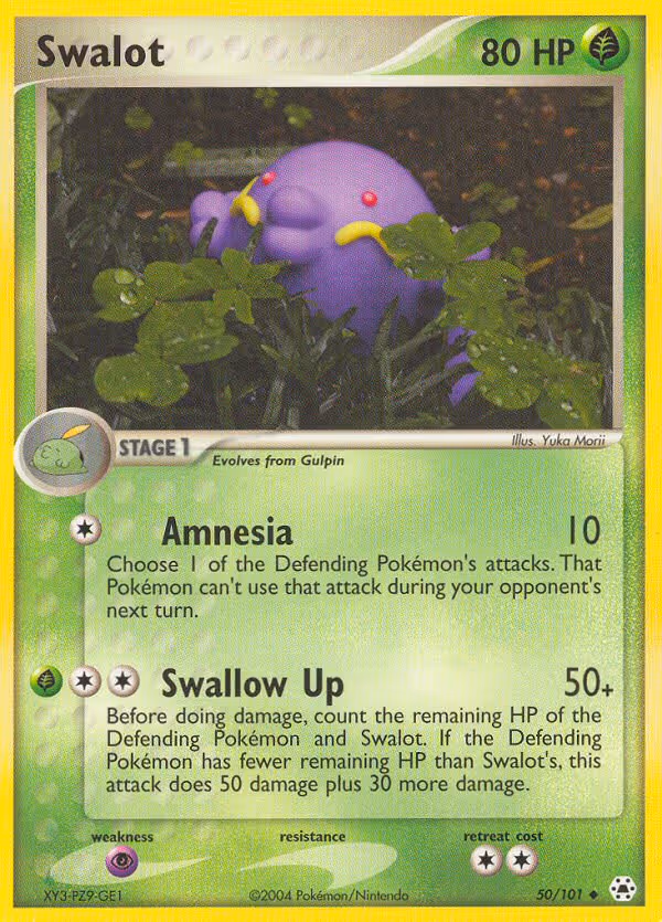 Swalot 50/101 Pokemon card