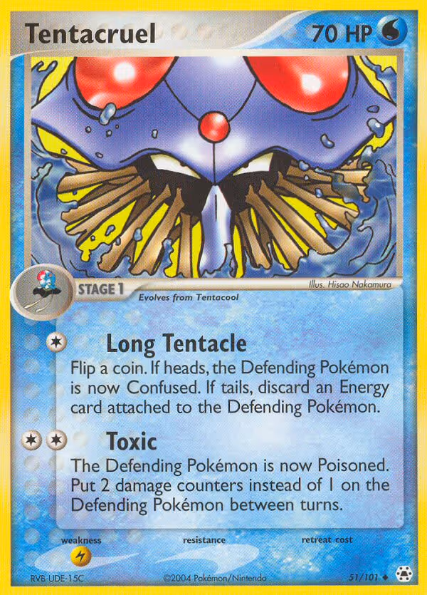 Tentacruel 51/101 Pokemon card
