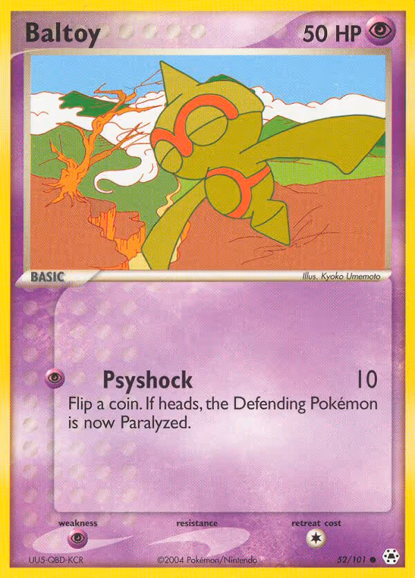 Baltoy 52/101 Pokemon card