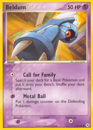 Beldum 54/101 Pokemon card