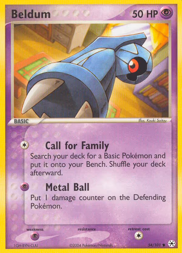Beldum 54/101 Pokemon card