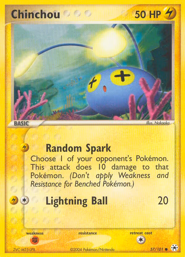 Chinchou 57/101 Pokemon card