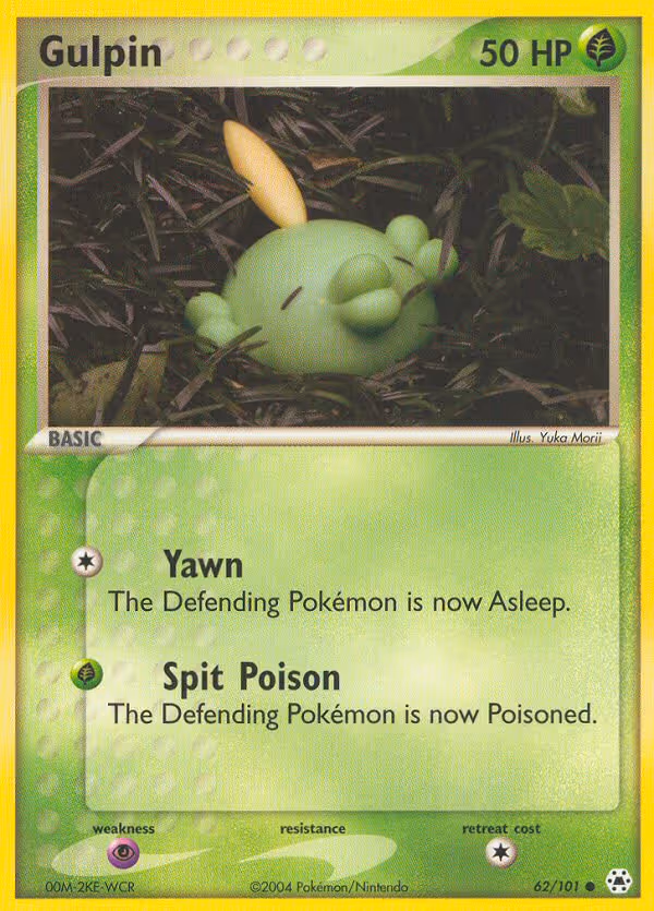 Gulpin 62/101 Pokemon card
