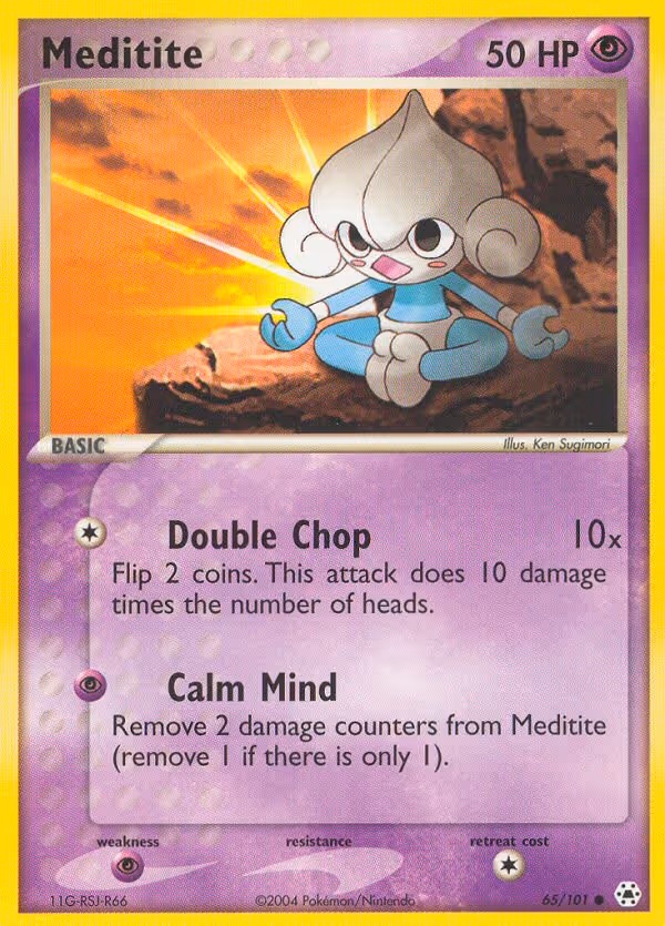 Meditite 65/101 Pokemon card