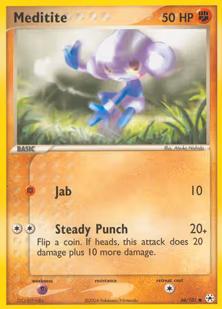 Meditite 66/101 Pokemon card