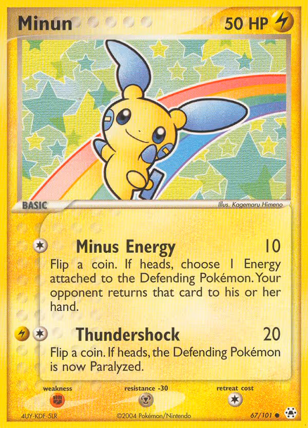 Minun 67/101 Pokemon card