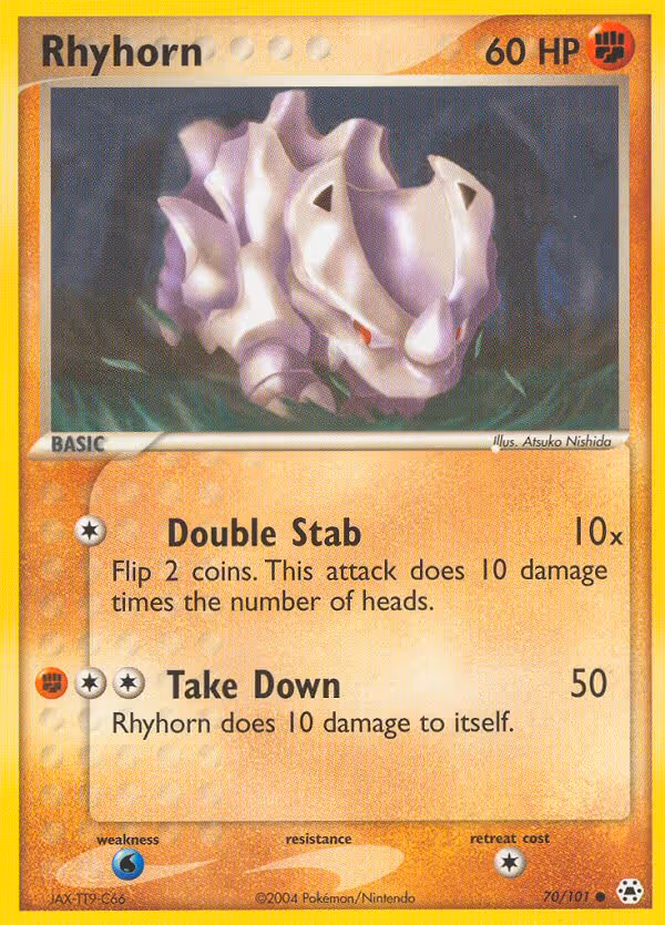 Rhyhorn 70/101 Pokemon card