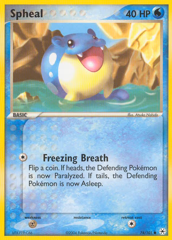 Spheal 74/101 Pokemon card