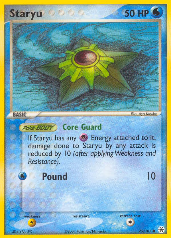 Staryu 75/101 Pokemon card