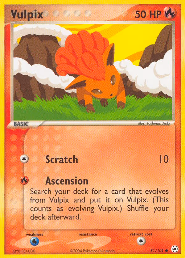 Vulpix 81/101 Pokemon card
