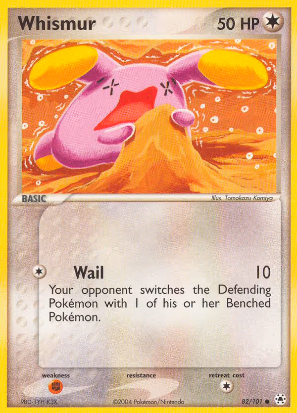 Whismur 82/101 Pokemon card