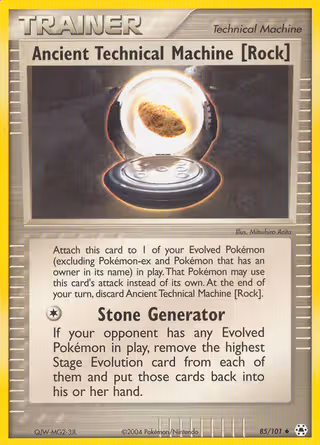 Ancient Technical Machine [Rock] 85/101 Pokemon card