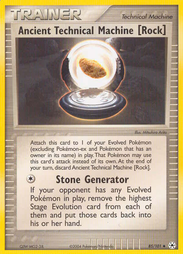 Ancient Technical Machine (Rock) 85/101 Pokemon card