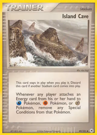 Island Cave 89/101 Pokemon card