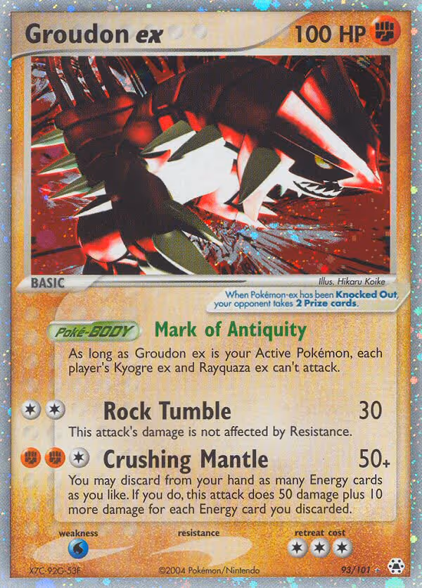 Groudon ex 93/101 Pokemon card