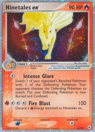 Ninetales ex 96/101 Pokemon card