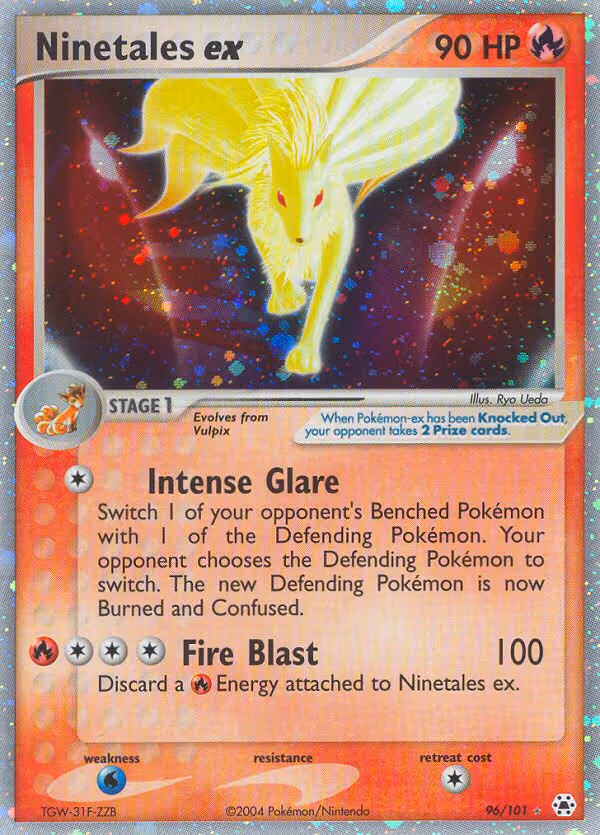 Ninetales ex 96/101 Pokemon card
