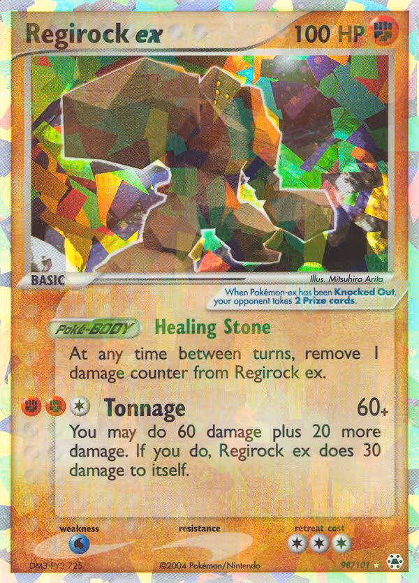 Regirock ex 98/101 Pokemon card