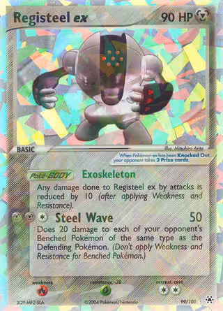 Registeel ex 99/101 Pokemon card