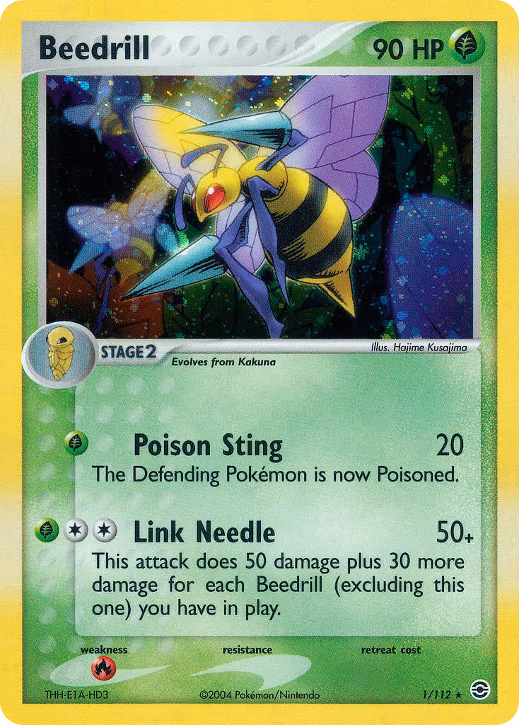 Beedrill 1/112 Pokemon card