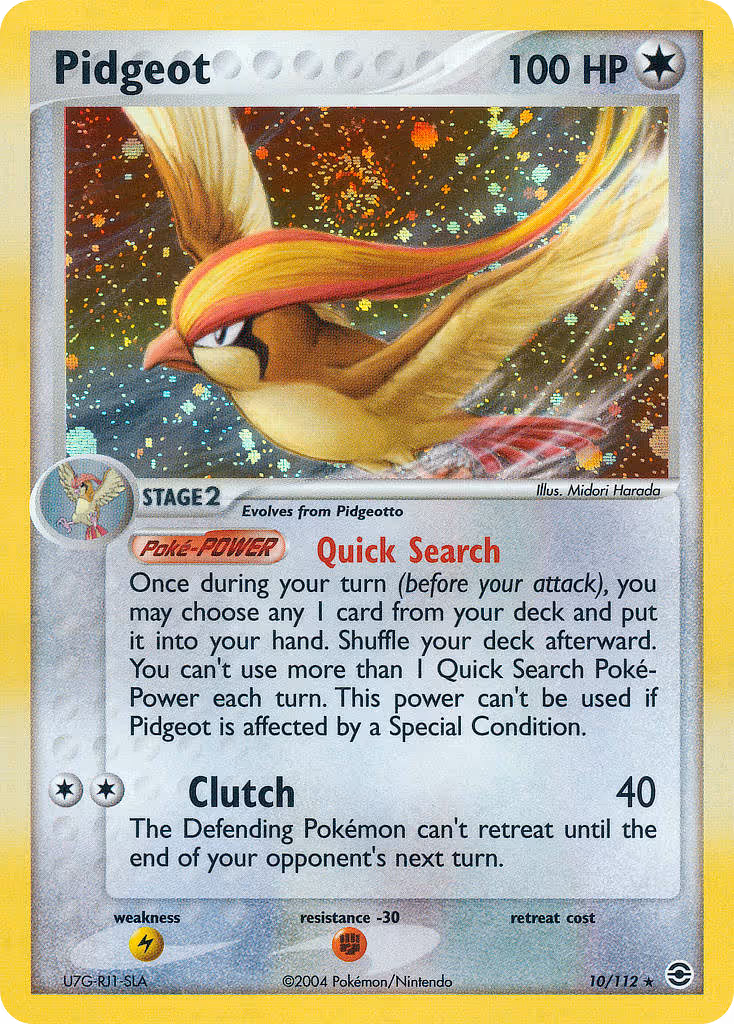 Pidgeot 10/112 Pokemon card