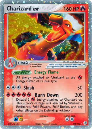 Charizard ex 105/112 Pokemon card