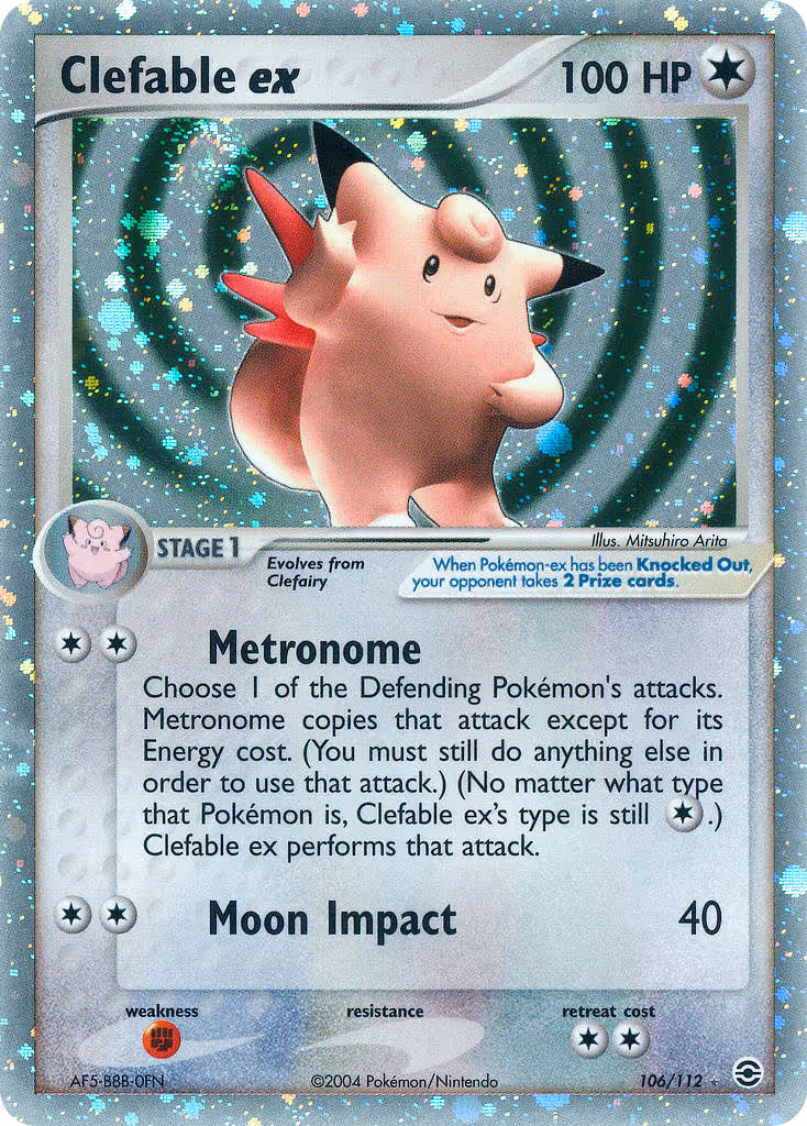 Clefable ex 106/112 Pokemon card