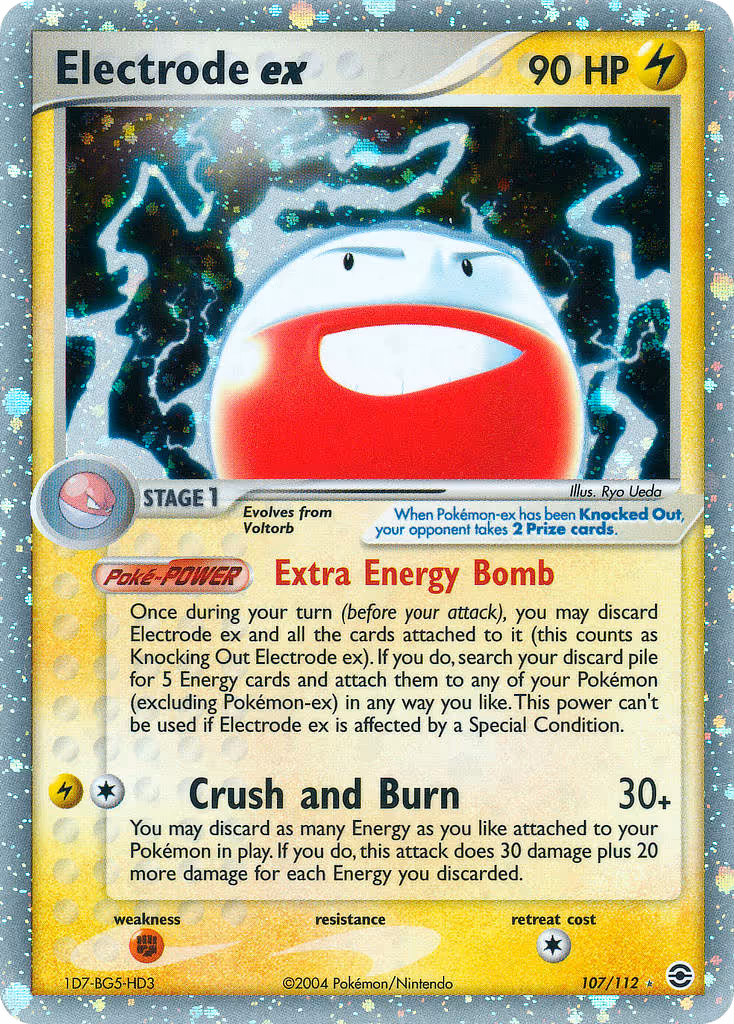 Electrode ex 107/112 Pokemon card