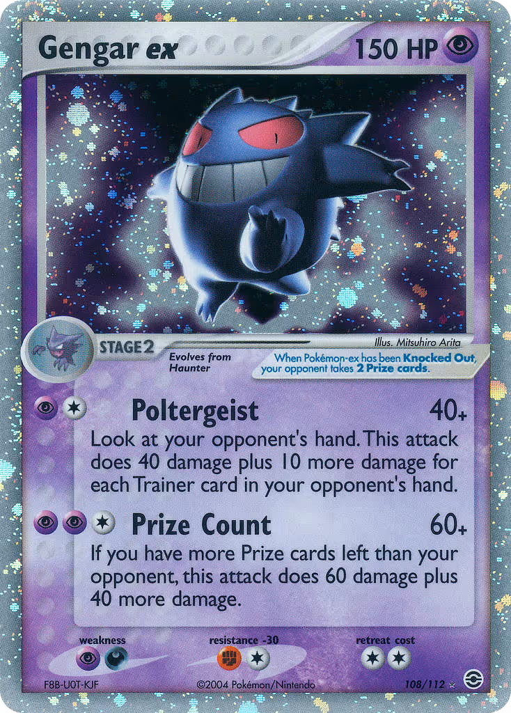 Gengar ex 108/112 Pokemon card