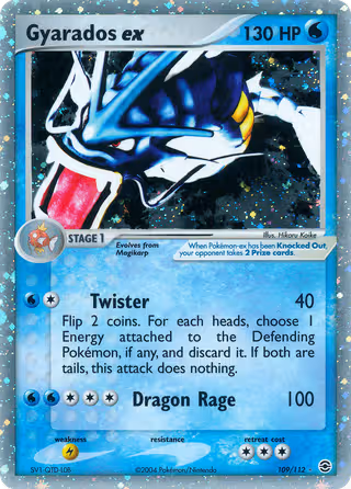 Gyarados ex 109/112 Pokemon card