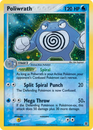 Poliwrath 11/112 Pokemon card