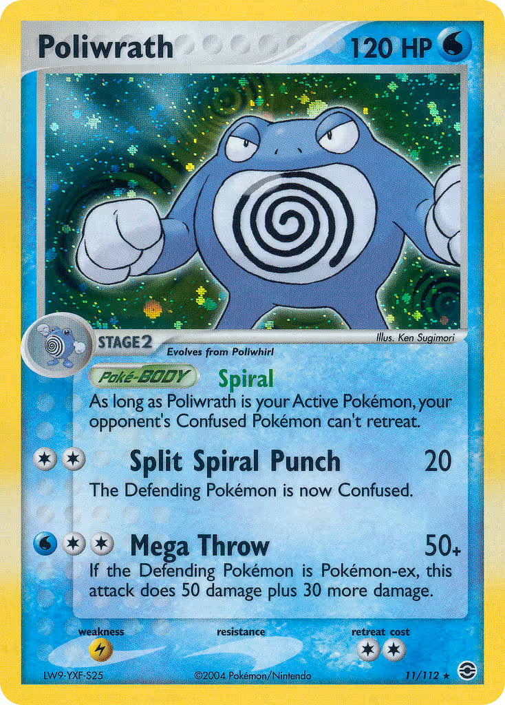 Poliwrath 11/112 Pokemon card