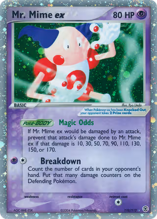 Mr. Mime ex 110/112 Pokemon card