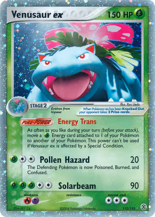 Venusaur ex 112/112 Pokemon card
