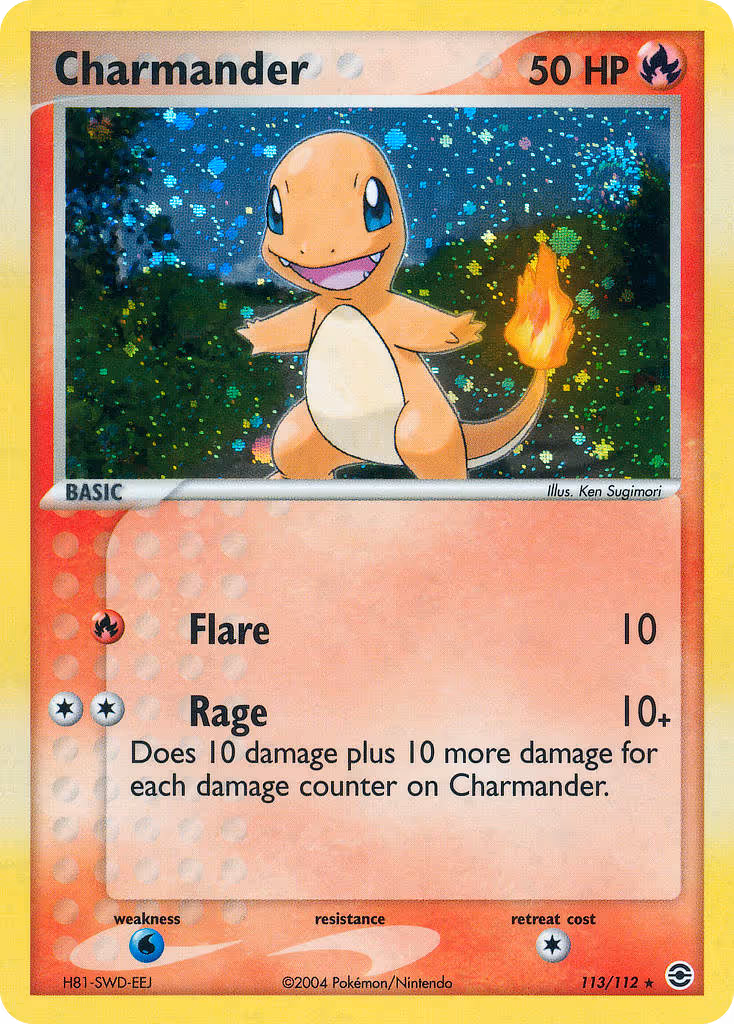 Charmander 113/112 Pokemon card