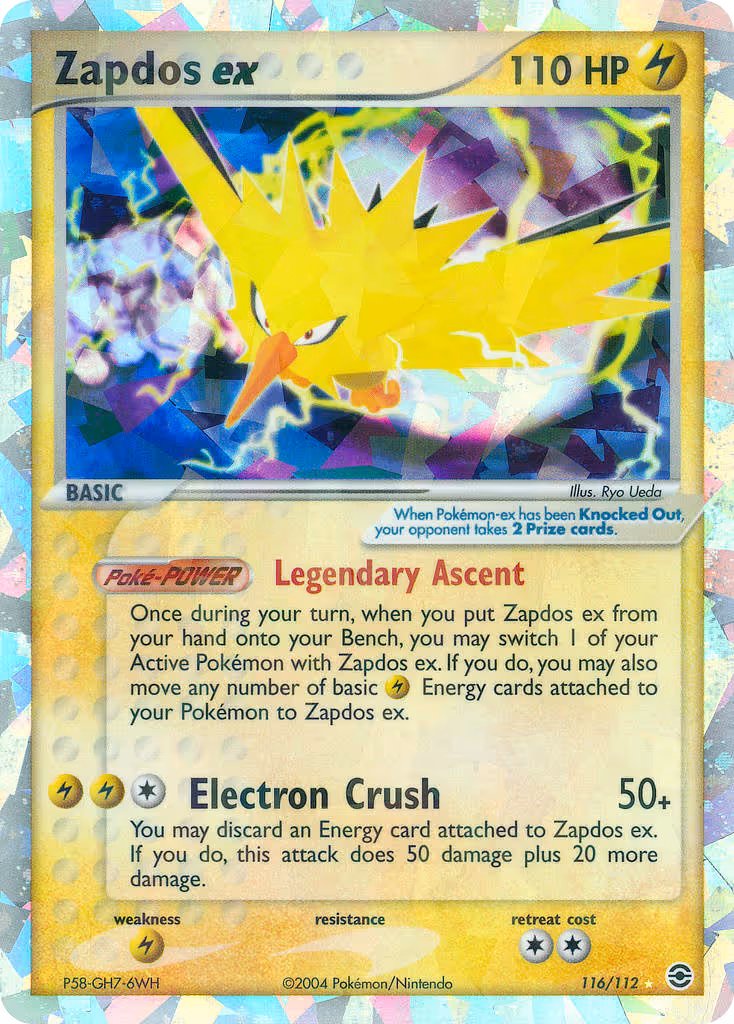 Zapdos ex 116/112 Pokemon card