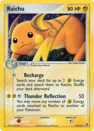 Raichu 12/112 Pokemon card
