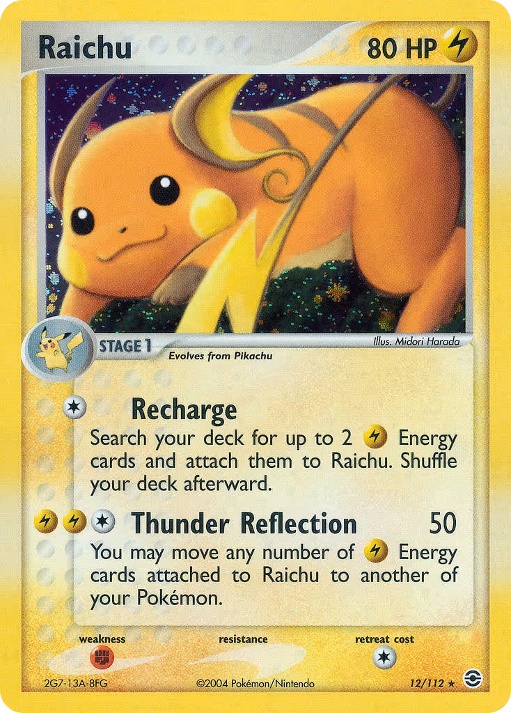 Raichu 12/112 Pokemon card