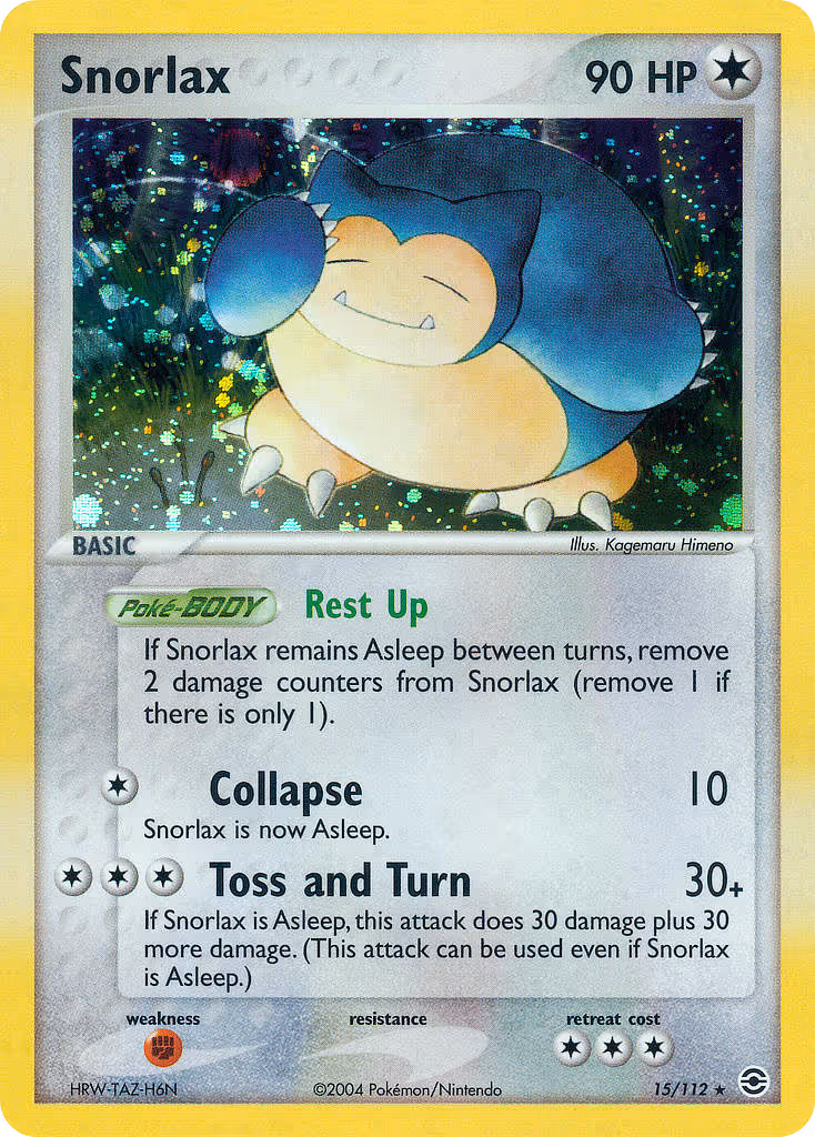 Snorlax 15/112 Pokemon card