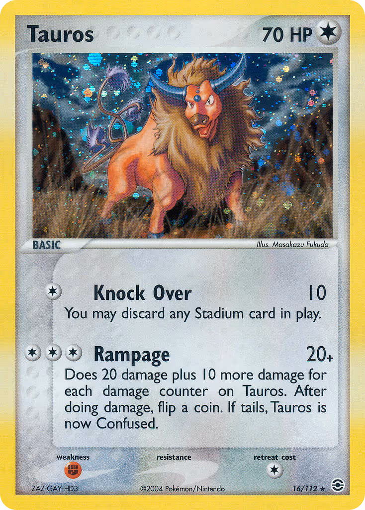 Tauros 16/112 Pokemon card