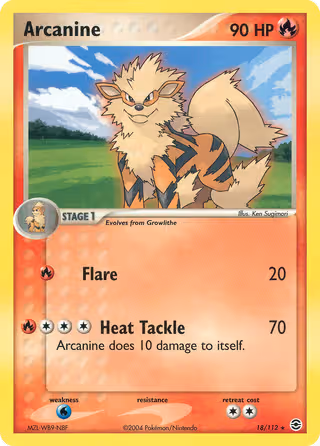 Arcanine 18/112 Pokemon card