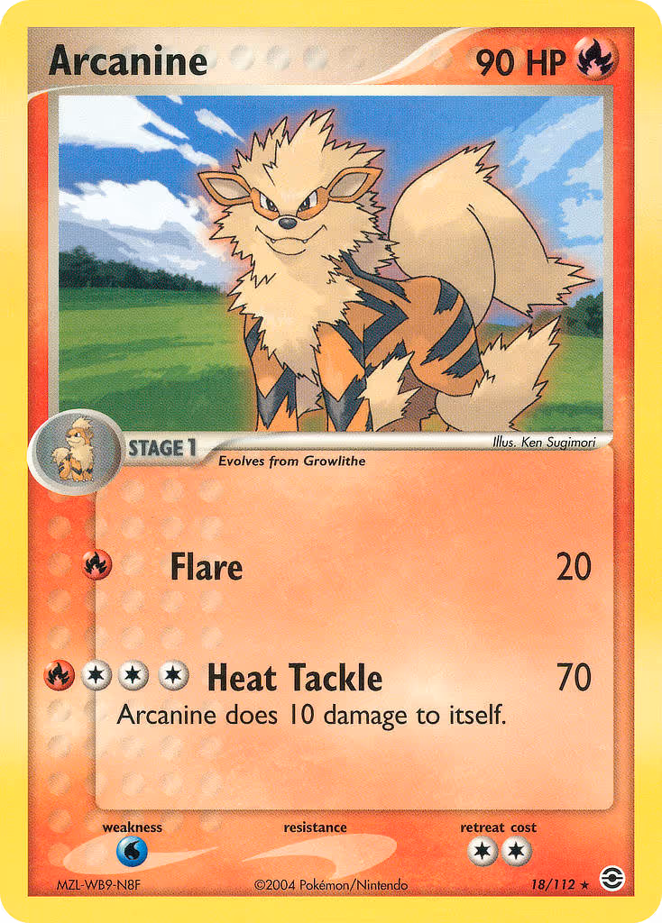 Arcanine 18/112 Pokemon card