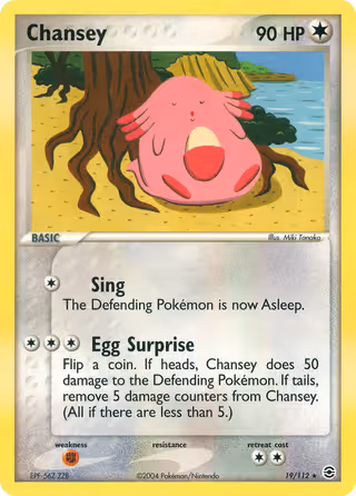 Chansey 19/112 Pokemon card