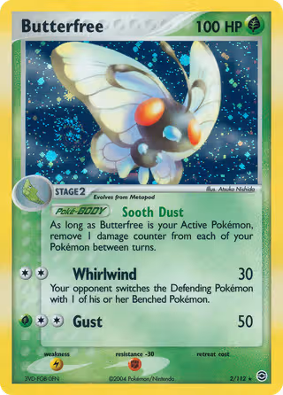 Butterfree 2/112 Pokemon card